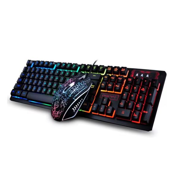 Keyboard &amp; Mouse Set Beautiful Combo Pack With RGB Lights-High Quality-(GC)