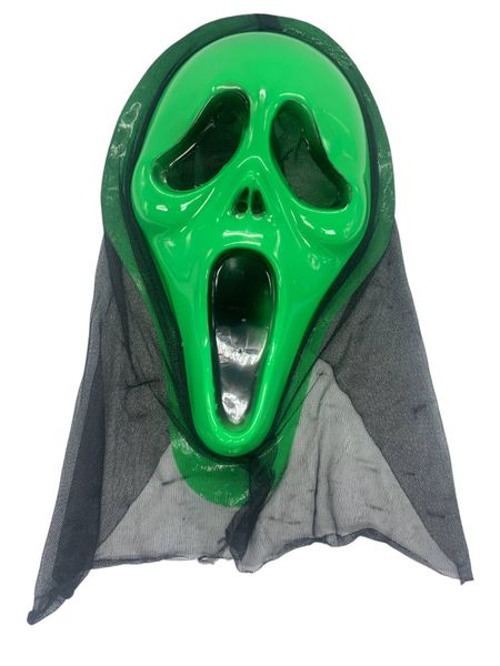 Green Scream Inspired with Veil Halloween Mask
