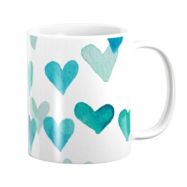 Pappa Joe Mug - Watercolour Blue Hearts