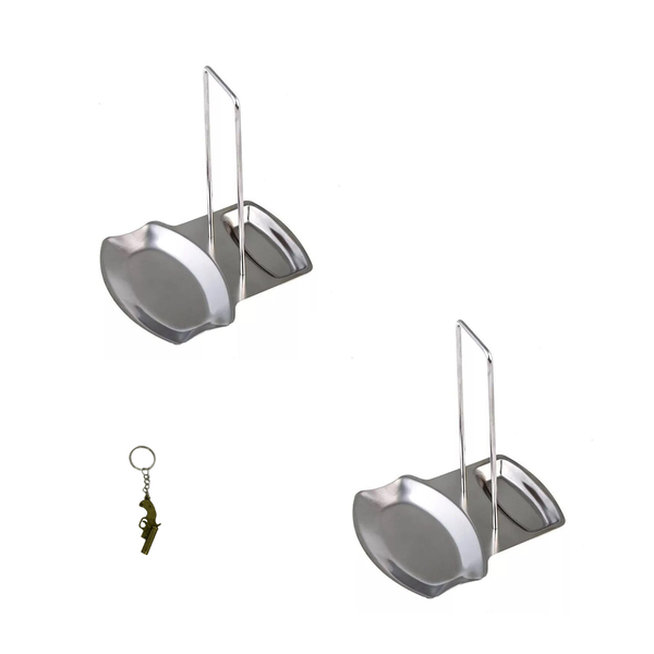 2 Pieces Silver Pot Lid Racks