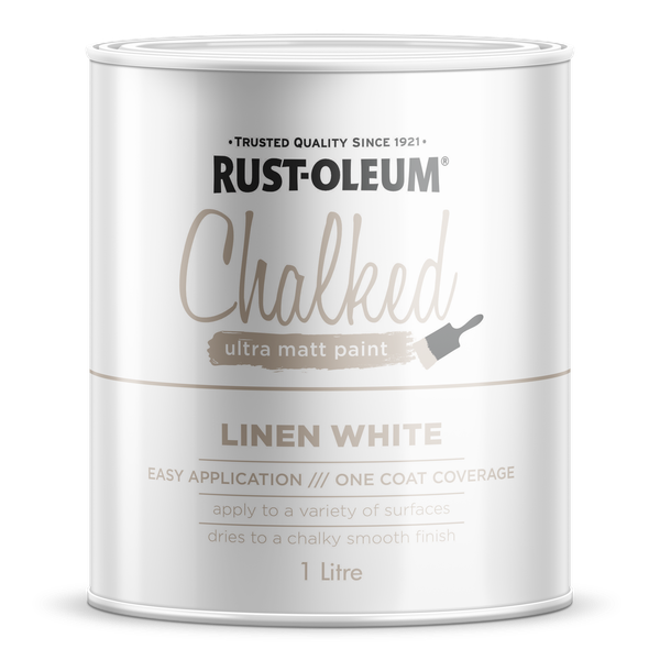 Rust-Oleum Decorative Chalked Paint Brush Matt Linen White 1 L