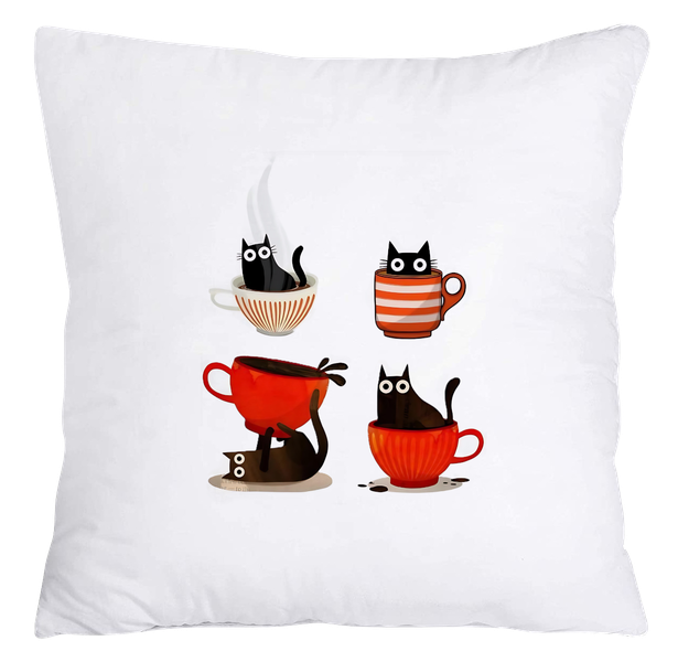Scatter Cushion Cover Set - Coffee Cats