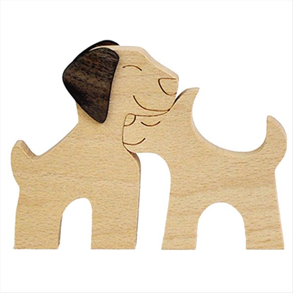 Dog Pet Lover Home Decor Wooden Office Puppy Figurine G01