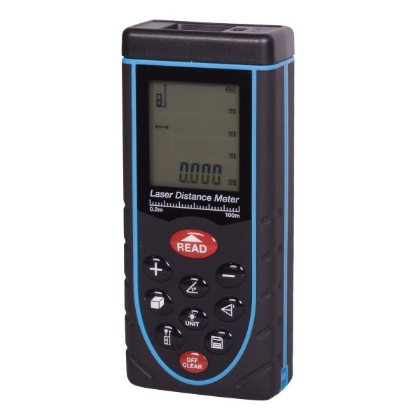 Black and Blue Laser Handheld Distance Meter - 100m