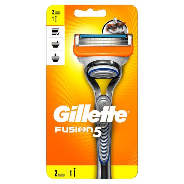 Gillette Fusion Handle + 2 Razor Blades