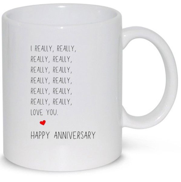 I Really Love You Happy Anniversary Boyfriend Girlfriend Gift Mug