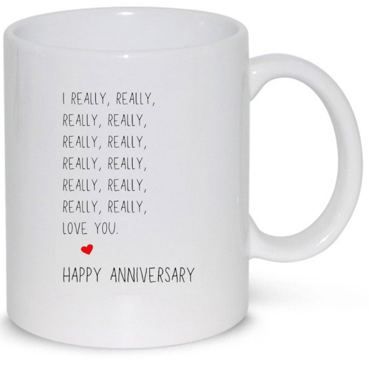 I Really Love You Happy Anniversary Boyfriend Girlfriend Gift Coffee ...