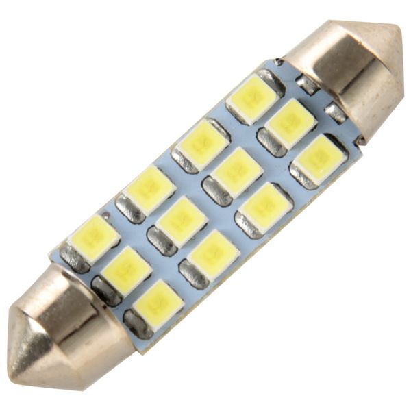 12 SMD 3528 LED White Car Interior c5w Dome Festoon Bulb Light Lamp DC 12V