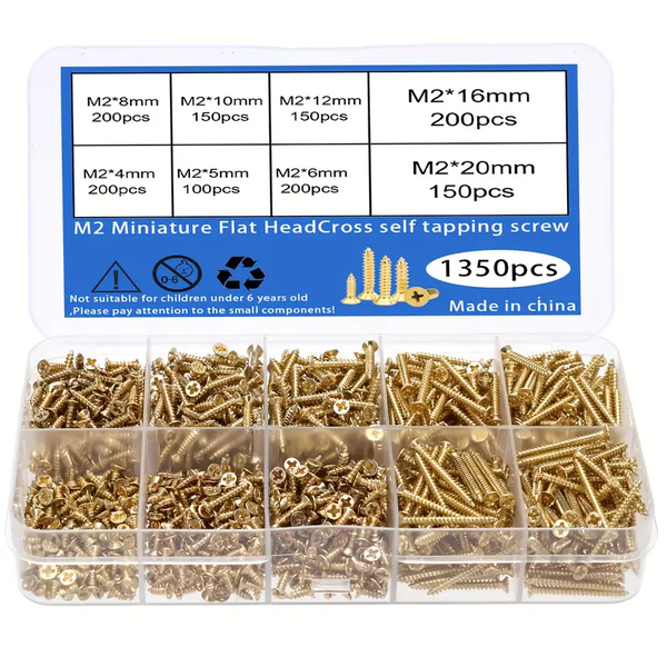 HB 1350 Piece Golden Self-Tapping Screws