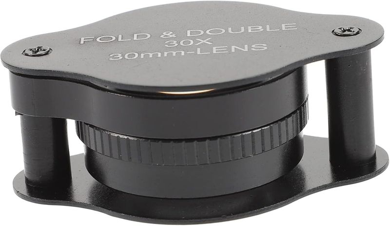 Magnifying Glass for Coin Collecting Folding Magnifier Rotating Case