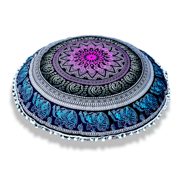 Aura Luxury Meditation Cushion - Plush Velvet - Savasana - 50cm Diameter