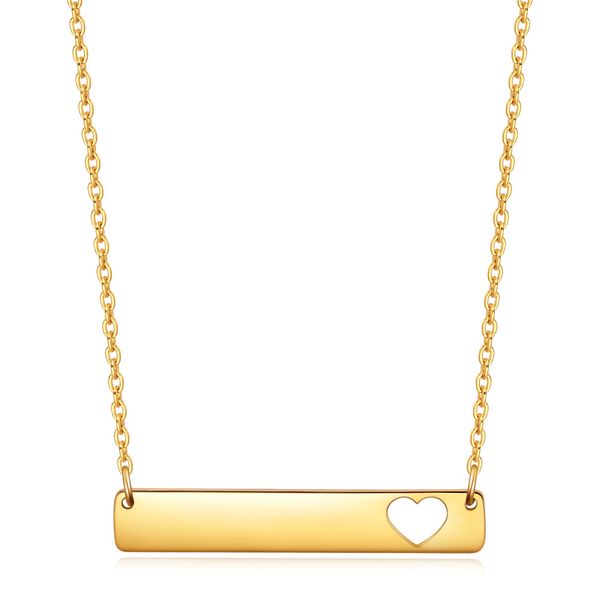ZELTRYN Hollow Heart Stainless Steel Necklace
