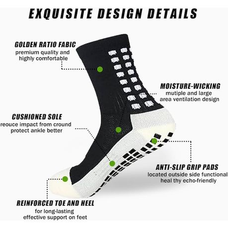 Athletic Grippers Soccer Sport Cushion Socks Anti-Slip Non-Slip Grip 3Pairs, Shop Today. Get it Tomorrow!