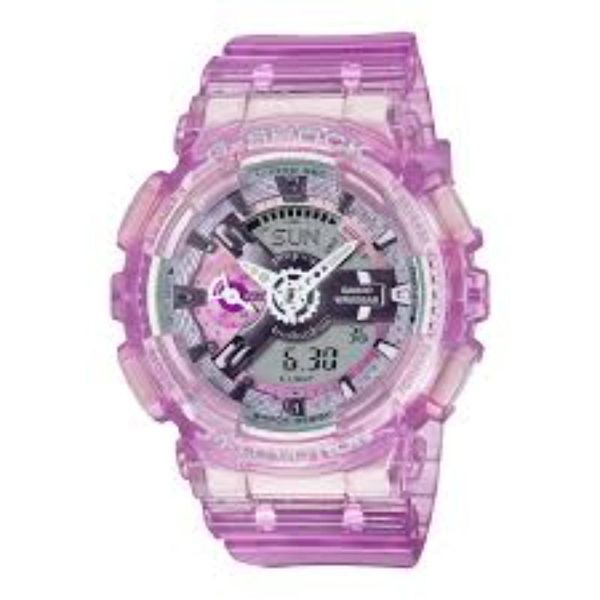 Casio G-Shock Womens Silver Analogue Metal Strap Watch-Gma-s110vw-4adr