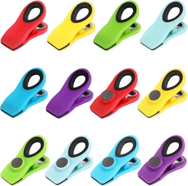 12 Pack Chip Clips, Bag Clips, Magnetic Clips, Chip Clips Bag Clips