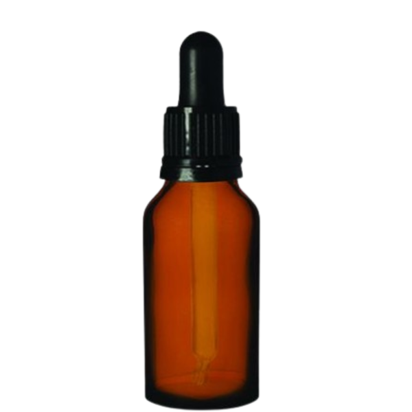 Amber Essential Oil Glass Bottle With Pipette - 20ml x 30