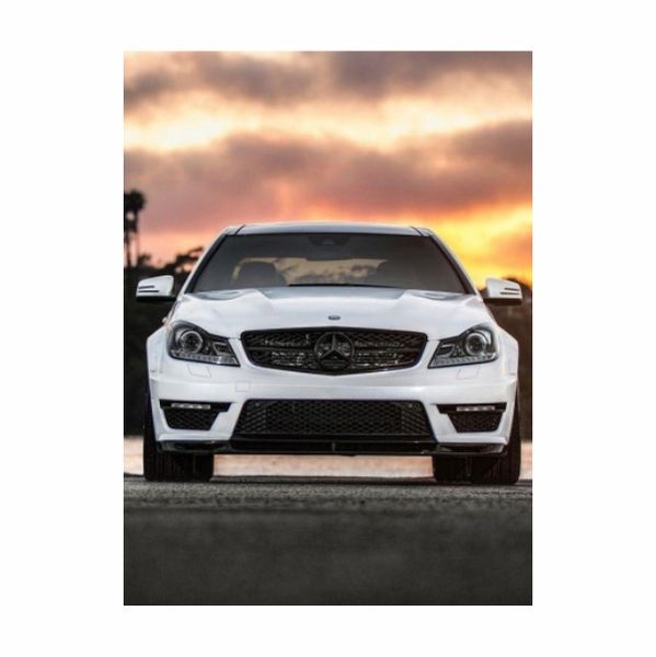 AMG C63 White Poster A1