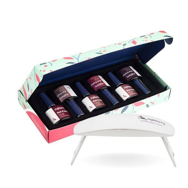 Styleberry Gel Polish Set 6 Colours with 6W Lamp