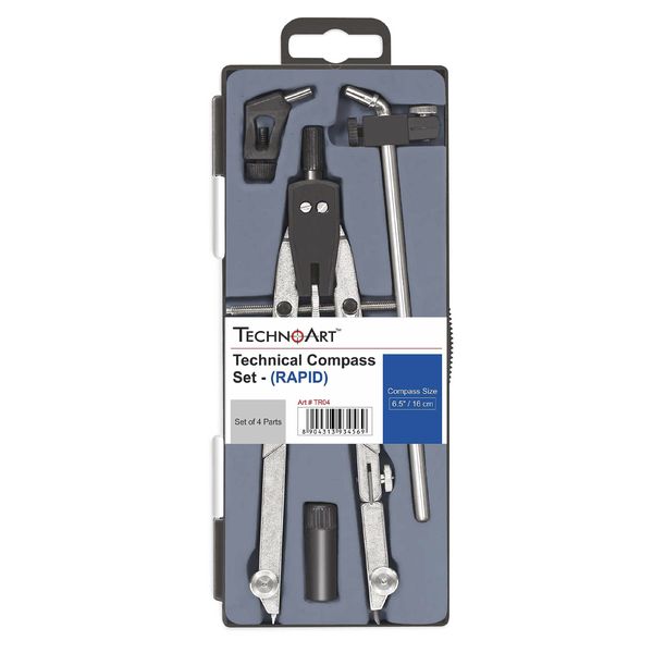 TechnoArt - Compass, Technical 16cm, Set of 4 - Rapid
