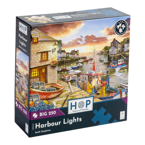 House of Puzzles - Harbour Lights - XL Pieces - 250 Piece Jigsaw Puzzle