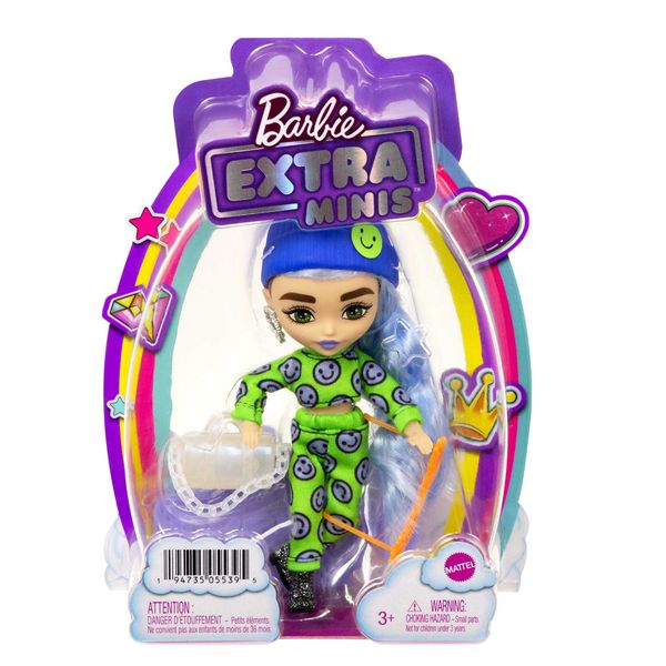 Barbie Extra Minis Doll #3 Wearing Emoji-Printed 2-Piece Fashion