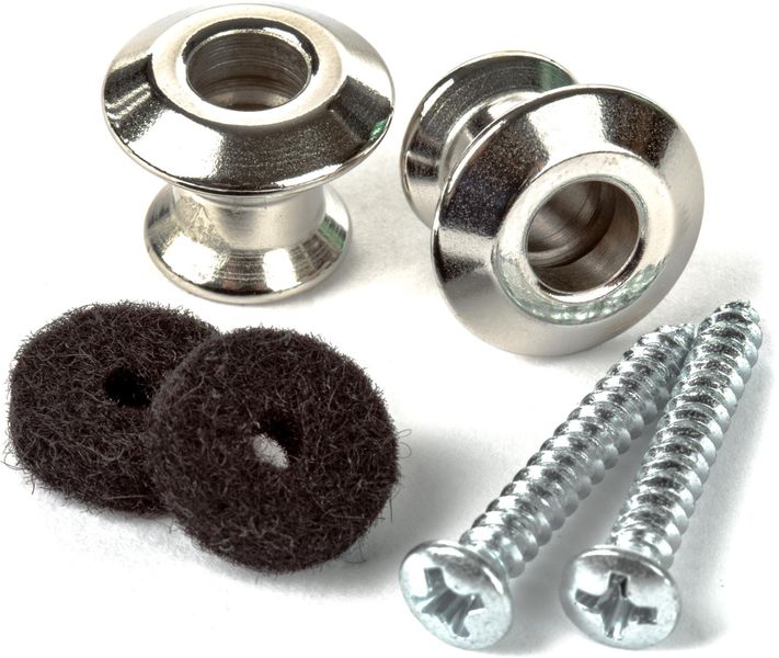 Dunlop Straplok Strap Buttons - Nickel Pack of two