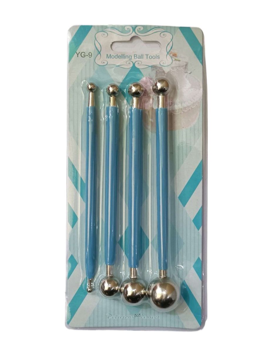 Double Heads Baking, Clay and Dot Art Modelling Ball Tools 4 Piece