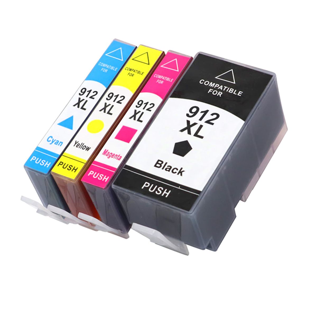 HP 912 XL ( High Yield ) C/M/Y/K Ink Cartridge - Compatible, Shop Today.  Get it Tomorrow!