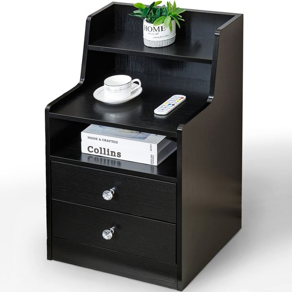 Side Table Nightstand Bedside Table Storage Draw image