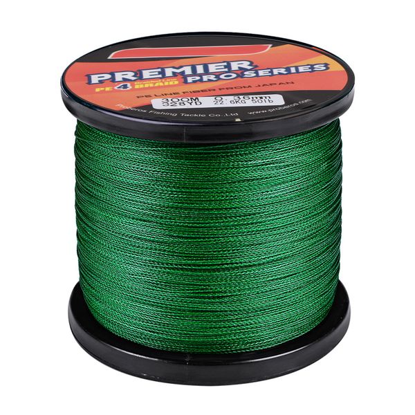 300m 4-Strand PE Braided Line (50lb Green)