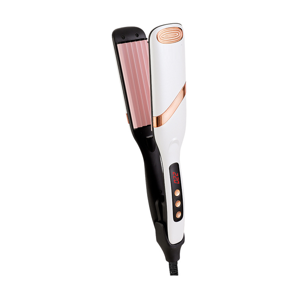 Triple Barrel Hair Waver/Crimper/Curling Iron - LED Display &amp; Rapid Heating