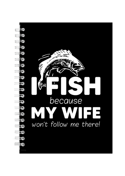 Wife Fishing Camping Writing Book Notepad Notebook Gift A5 406