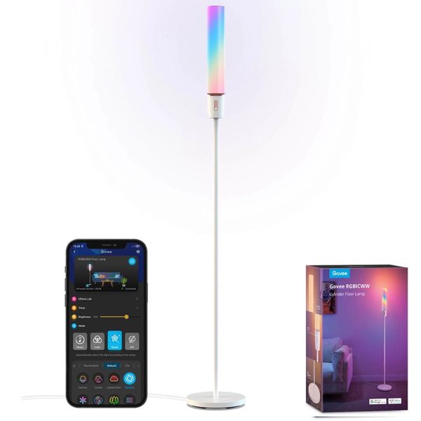 Govee RGBICWW Cylinder Floor Lamp - Smart Ambiance Room Decor Light