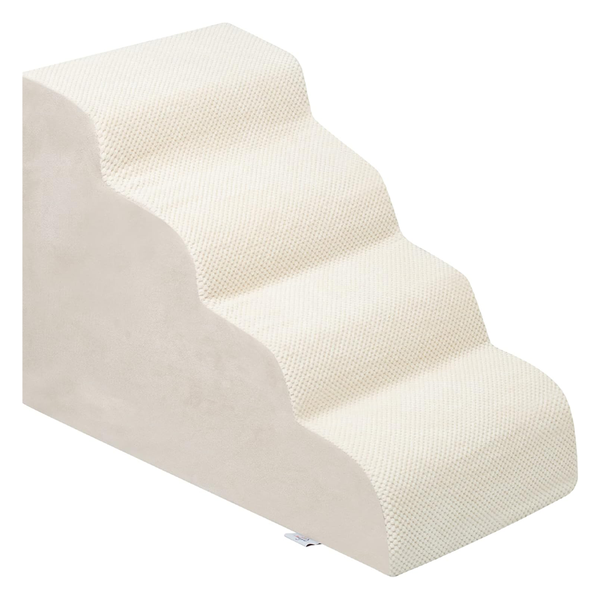 4/5 Step Pet Stairs for Small Dogs &amp; Cats 30D Foam With Washable Cover