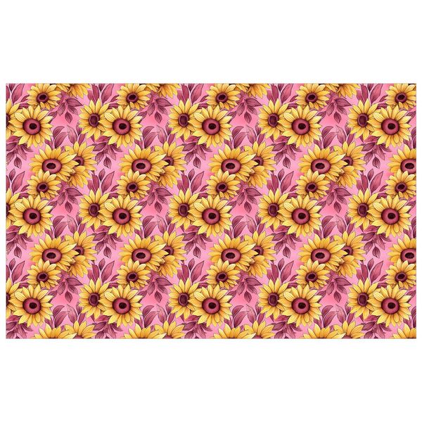 Dark Pink Sunflowers Rectangle Tablecloth