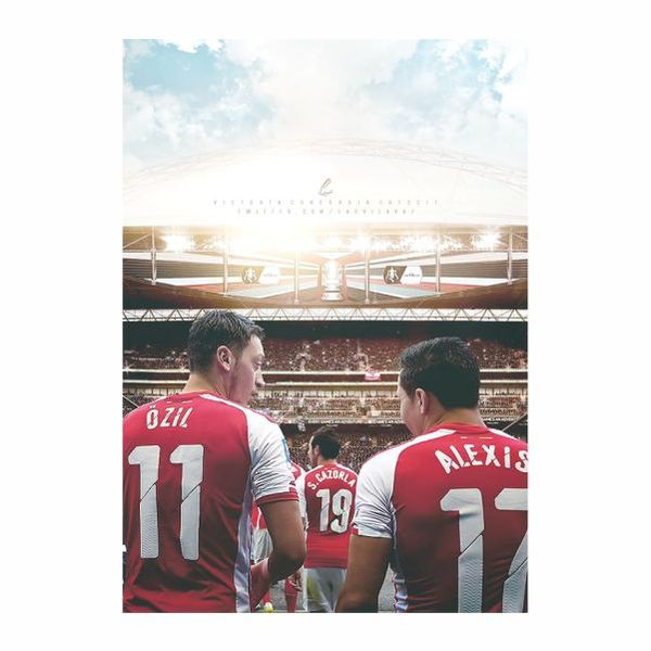 Ozil, Alexis And Cazorla Poster - A1