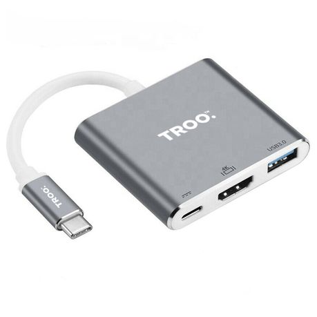 TROO Certified 87W Fast Charge Type-C To 4K HDMI Multiport Adapter