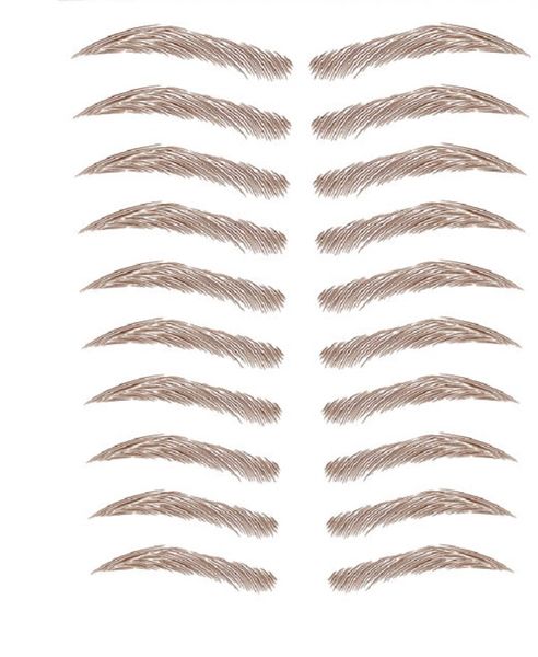 Eyebrow Tattoo Sticker Brown - 007