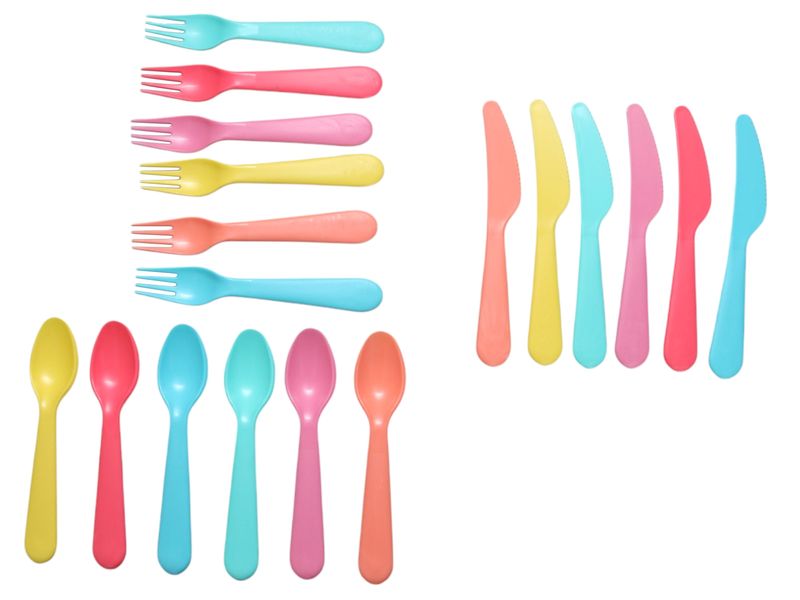 Cutlery Set 18 Piece 6 Assorted Colors