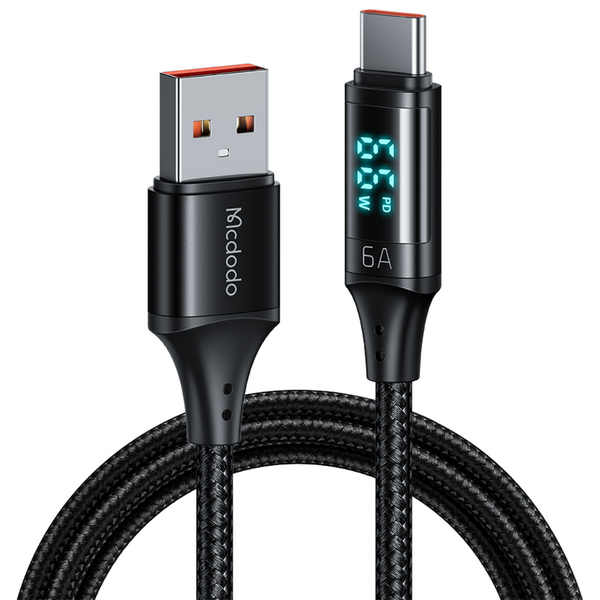 Mcdodo 66W Digital Watt Display Fast Charging Cable USB-A USB-C Cable