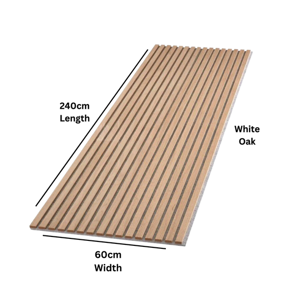 Genuine White Oak Slatted Wood Wall Panel