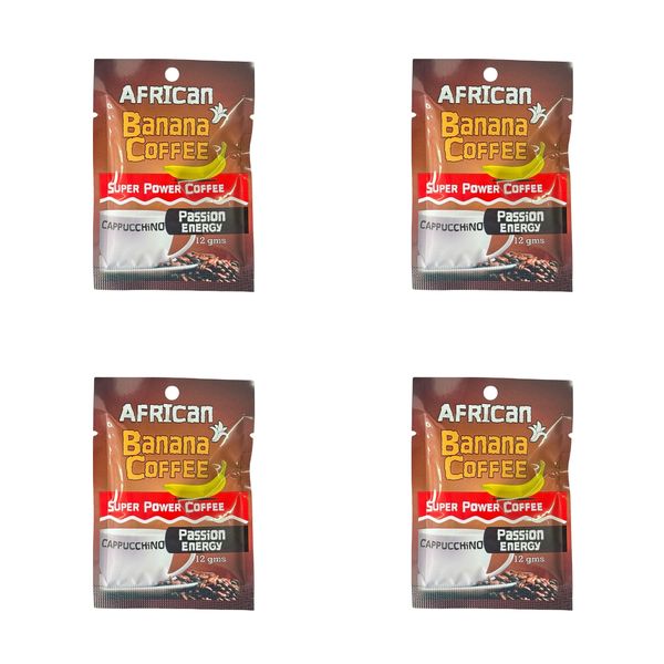 4 Pack African Banana Coffee Herbal Energy Blend