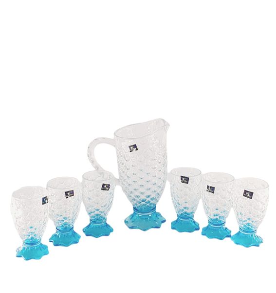Dream World Pineapple Design Water Set 7 Piece - Pink