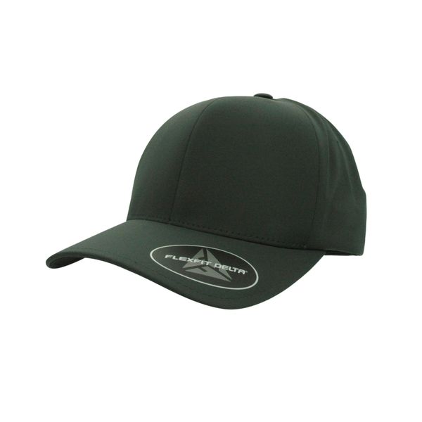 Flexfit Delta Dark Grey Curve Peak Fitted Cap
