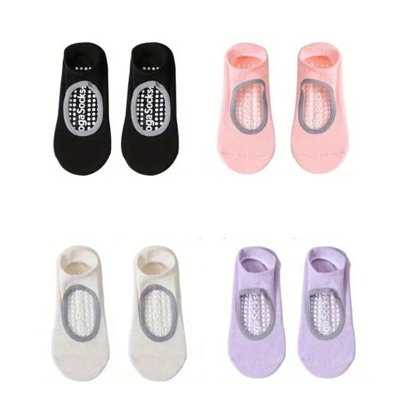 ARFAST - Non-Slip Cotton Blend Yoga Socks for Pilates &amp; Fitness 4 Pairs