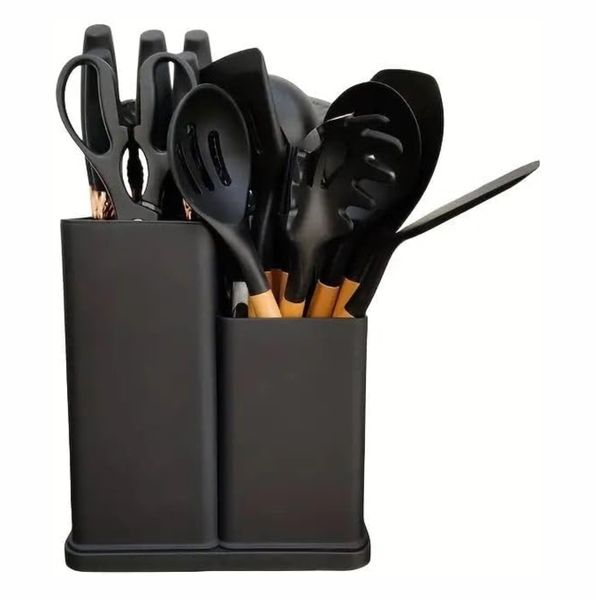 Cooking Utensils with Knife Set - 19-Piece