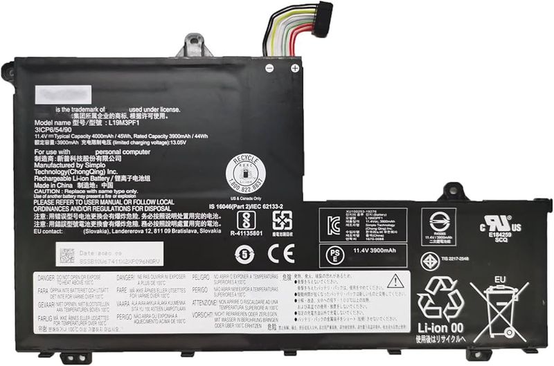 Replacement Battery Compatible with Lenovo ThinkBook 14-IIL, ThinkBook 15-IIL