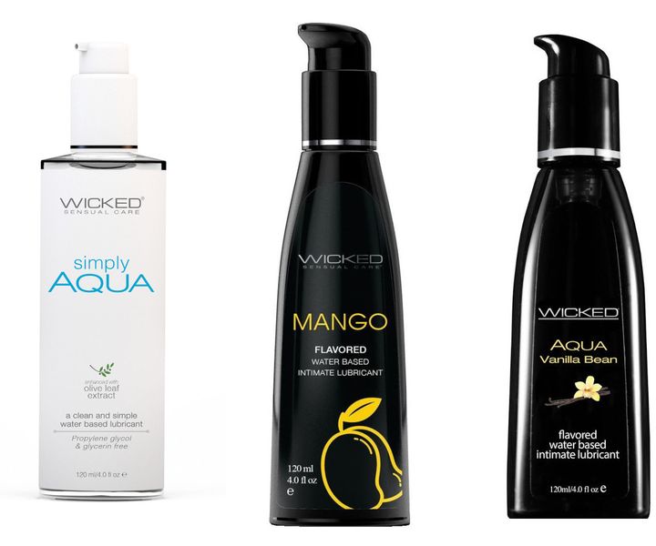 Wicked Adult Sensual Care Simply Aqua w Vanilla Bean &amp; Mango Lube Lubricant