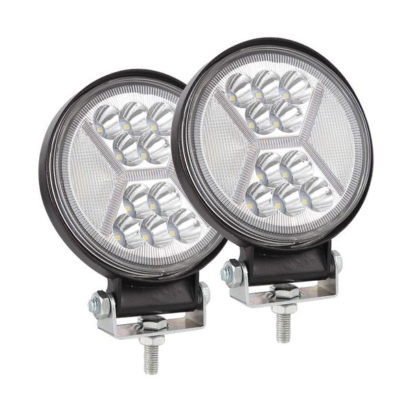 4-Inch Heavy-Duty Large-View Cross Round Spot Light - Pack Of 2