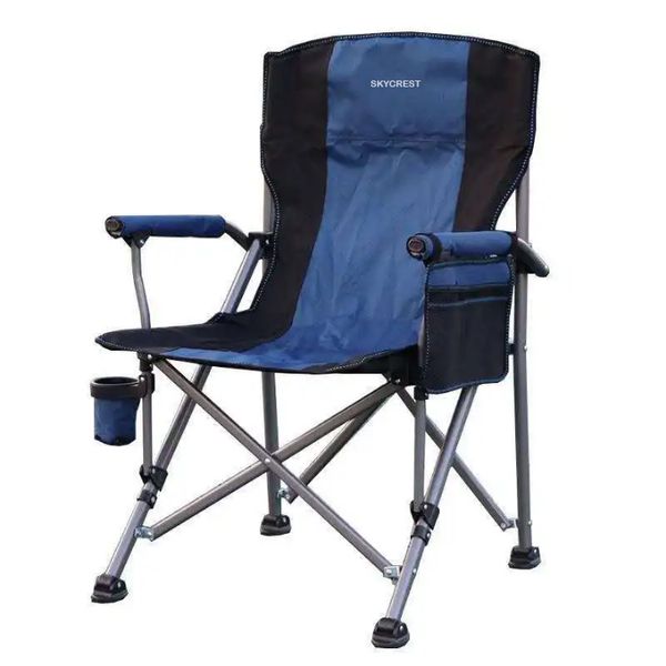 Skycrest Folding Camping Chair with Cup Holder, Side Pocket &amp; Cover